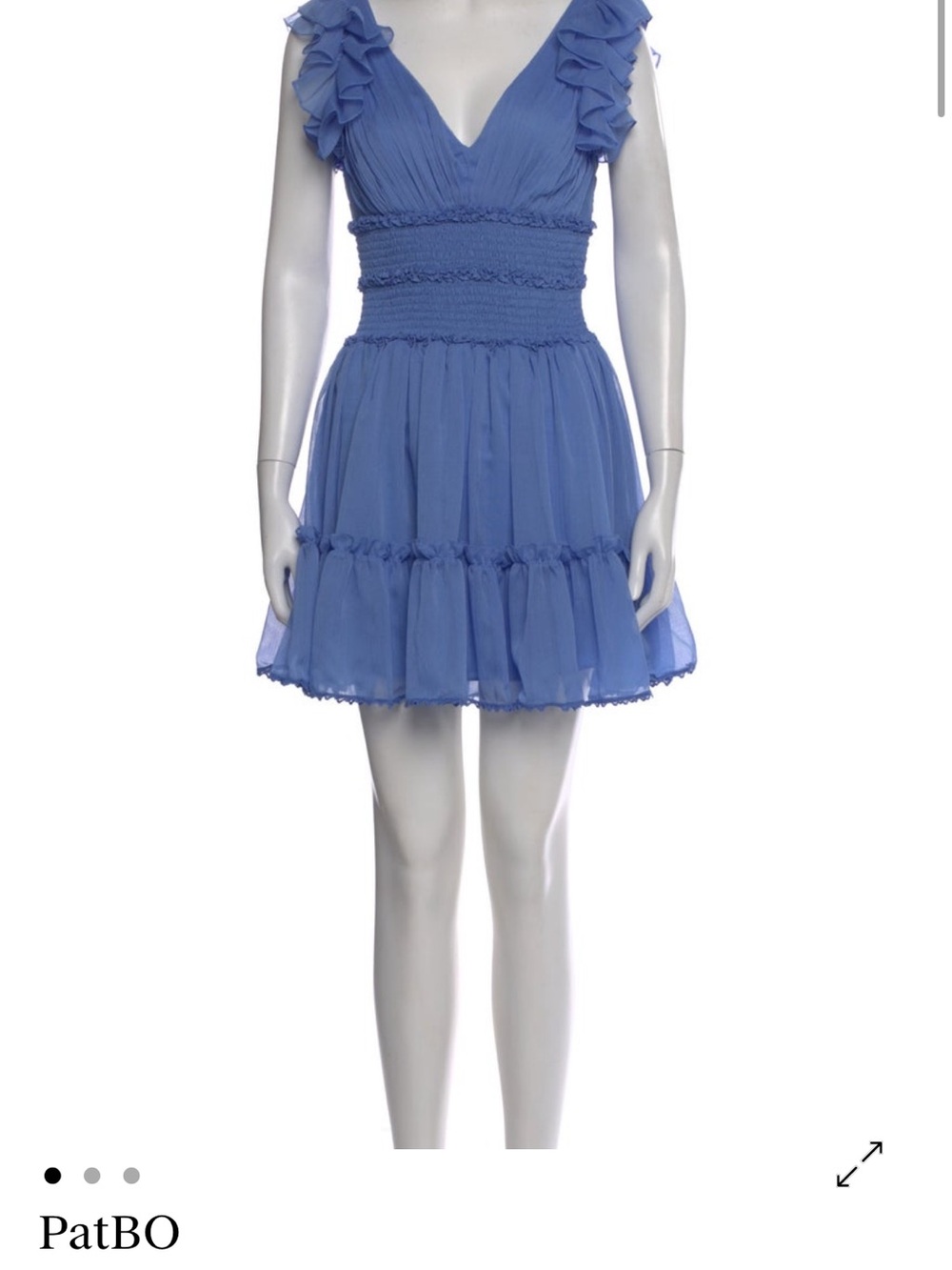 PatBO Light Blue Ruffle Mini Dress - Picture 8 of 9